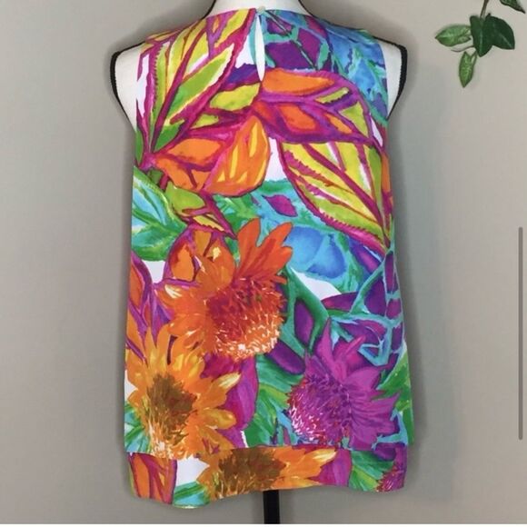 Lauren Ralph Lauren Floral Tank Top Size Medium . B14 - Picture 2 of 5